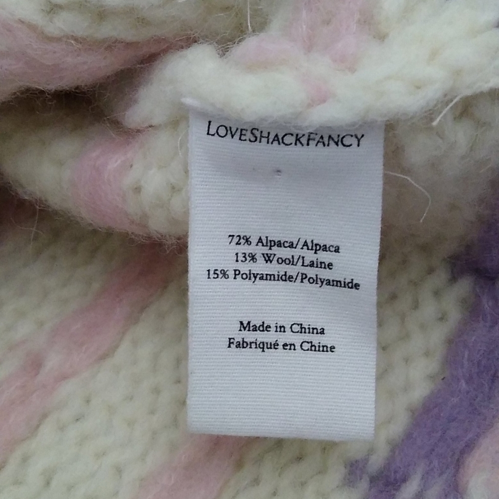 LoveShackFancy Rosie Alpaca Wool Soft Sweater XS - Picture 7 of 16